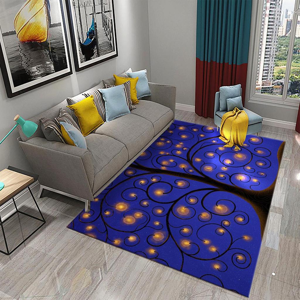 3D Colorful Abstract Tree Carpet for Kitchen Bathroom Entrance Non-Slip Carpet Living Room Balcony Bedroom Decor Floor Mat Rugs