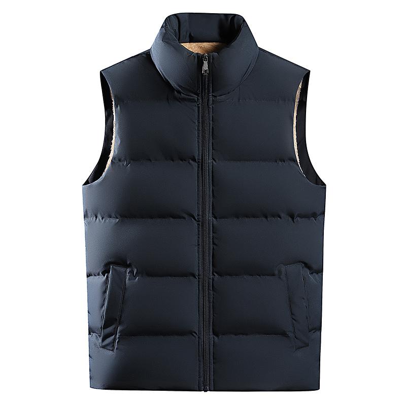 Casual Velvet Trendy Warm Vest for Men Versatile Windproof and Cold-resistant Large Size Vest