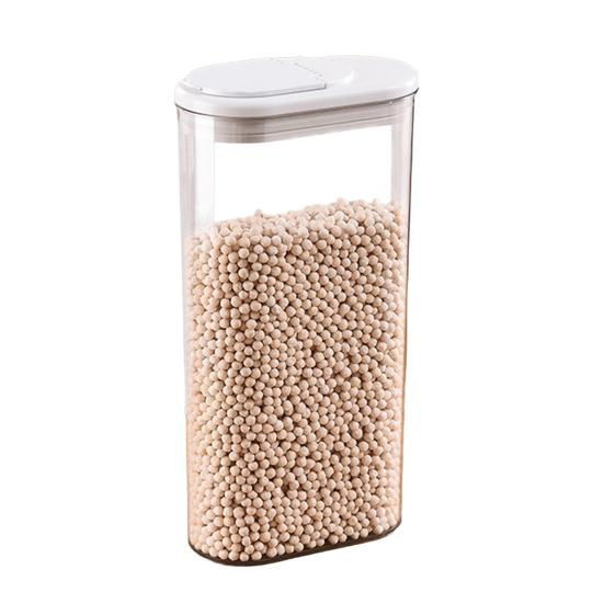 Airtight Food Storage Container Clear Plastic Container with Flip-Top Lids for Kitchen Pantry Organization Dry Food Storage Jar for Sugar Flour