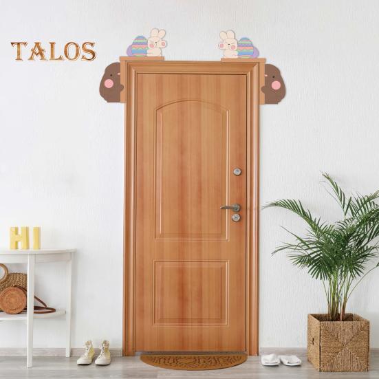 1/2 st Påskhare Dörrhörn Dekoration Bondgård Rustik Tecknad Kanin Dörrkarm Skylt Ytterdörr Kant Toppdekoration Prydnad