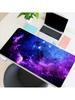 Dreamy Purple Sky Anime Gaming Mouse Pad Durable Rubber Non-Slip Base Stitched Edges Gamers Office Stylish Desk Accessory Gift