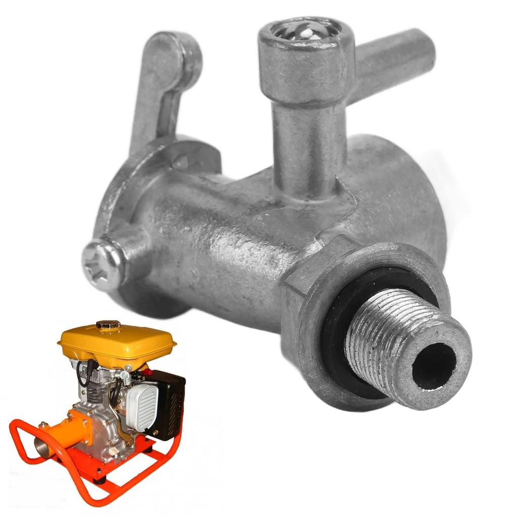 Fuel Cock, Fuel Valve Switch, Metal 064‑20064‑00 Fuel Switch Valve, Fuel Valve Cock, Replaces Robin EY15/EY20