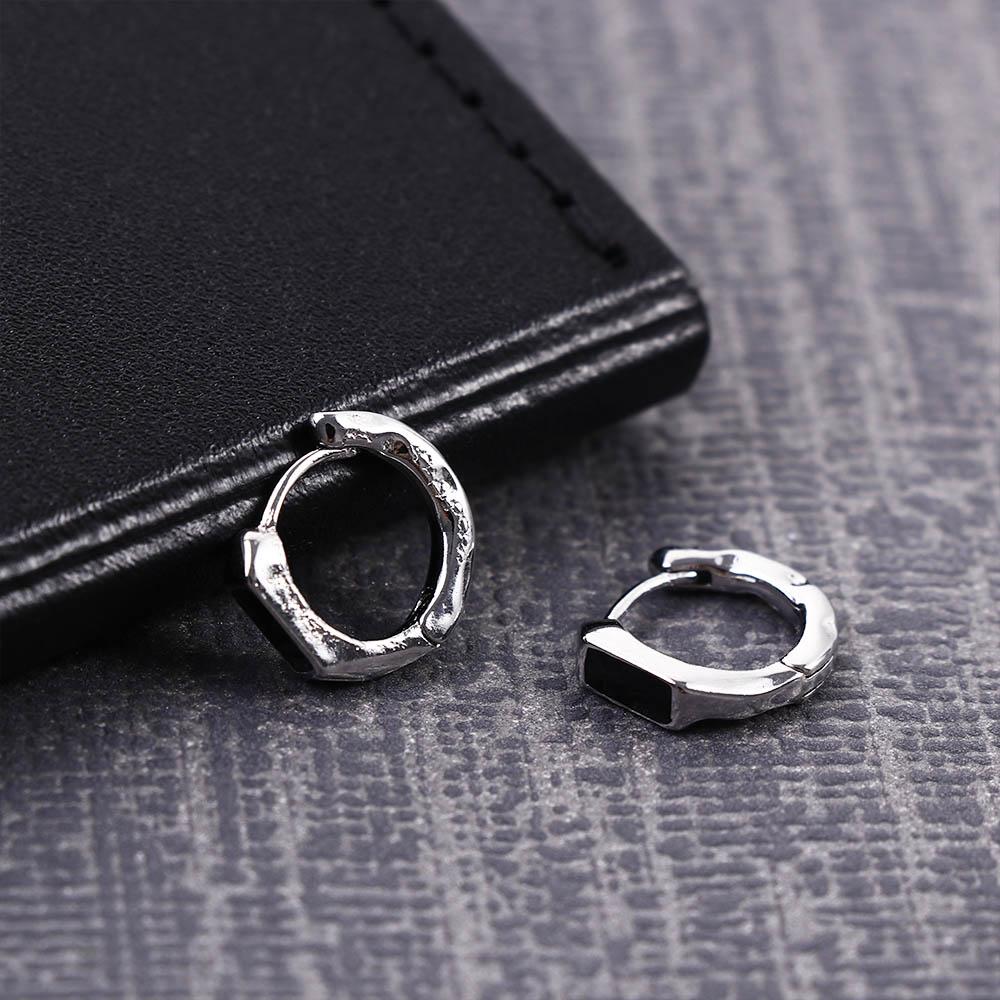 Korean Hip Hop Earrings Cool Hoop Earrings Men Personality Street Wear Minority Creative Ear Buckle Party Jewelry Accessories