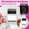 2026 Calendar For Tired Women, Home Wall Calendar, Funny Dirty Words Calendar For Women