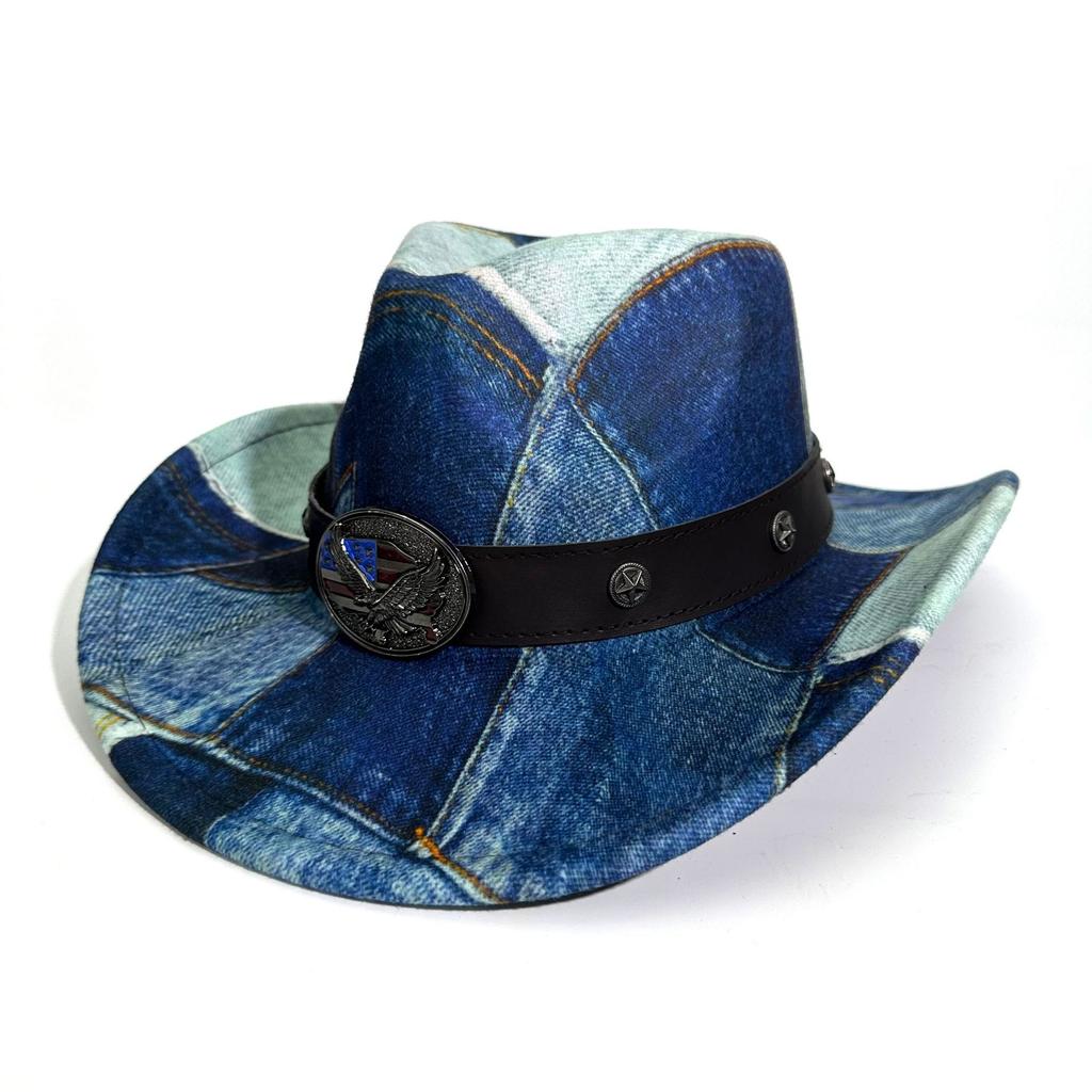 Western Cowboy Hat Retro Retro Color Matching Peach Heart Top Jazz Hat Mountaineering Top Hat