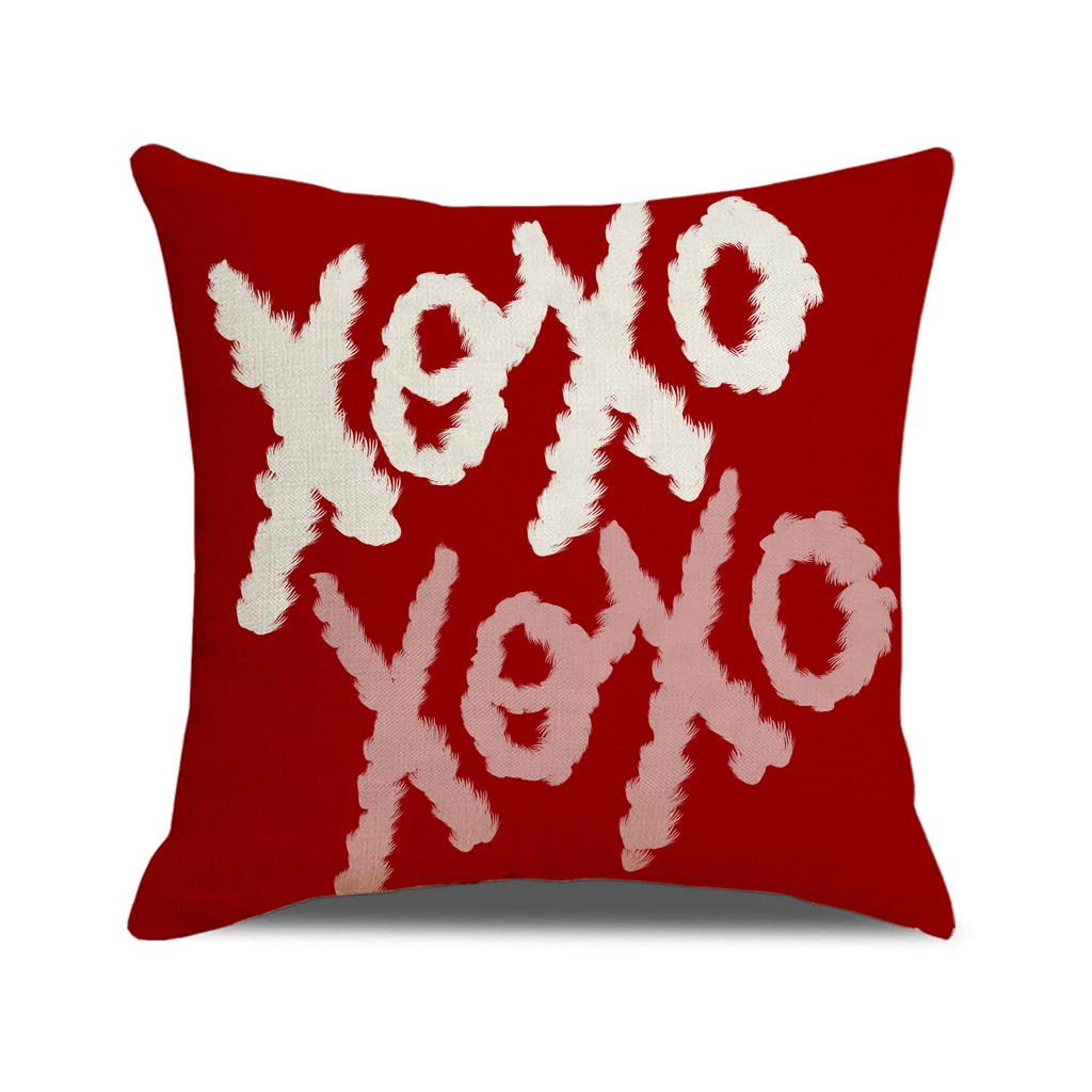 New Valentine's Day Pillow Cover Love Decoration Home Sofa Cushion Letter Print Bedside Cushion