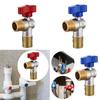Angle Stop Valve 1/2'' Hot Cold Water Brass 1/4 Turn Shut Off Valve Flow Control Valve for Toilet Heater Kitchen Faucet Bathroom