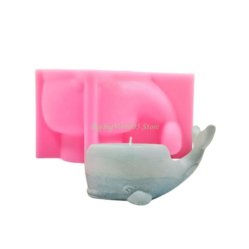 24TE Cup Silicone Mould Whale Flower Pots Molds Handmade Plant Molds Epoxy Resin Molds for Table Decorations