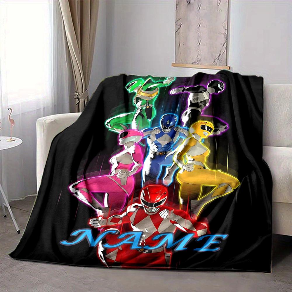 Custom 1pc Power Rangers: Heroic Battle Blanket, Soft And Comfortable Blanket, Casual Warm, Camping Travel Blanket, Birthday Gift Q912154