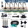 30-5m 1/4" 4/6mm Dimkylsystem 360° Frittböjbar Justerbar Munstycke Atomiserare Spridare för Utomhus Trädgård Bevattning