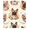 1PC Flannel Blanket – Cute French Bulldog Print, Soft Cozy Throw for Home Decor, Couch, Bed, All-Season Use
