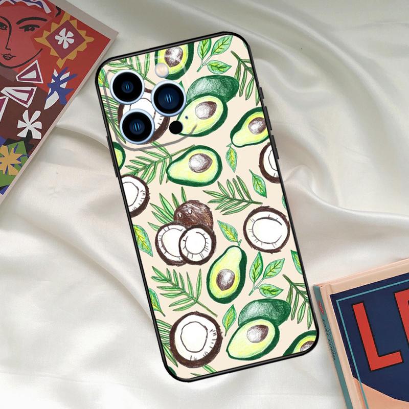

Summer Fruit Coconut Phone Case For iPhone 15 14 12 11 13 16 17 Pro Max 15 16 Plus 13 Mini 16e 17 Air Funda Cover iPhone 13 mini