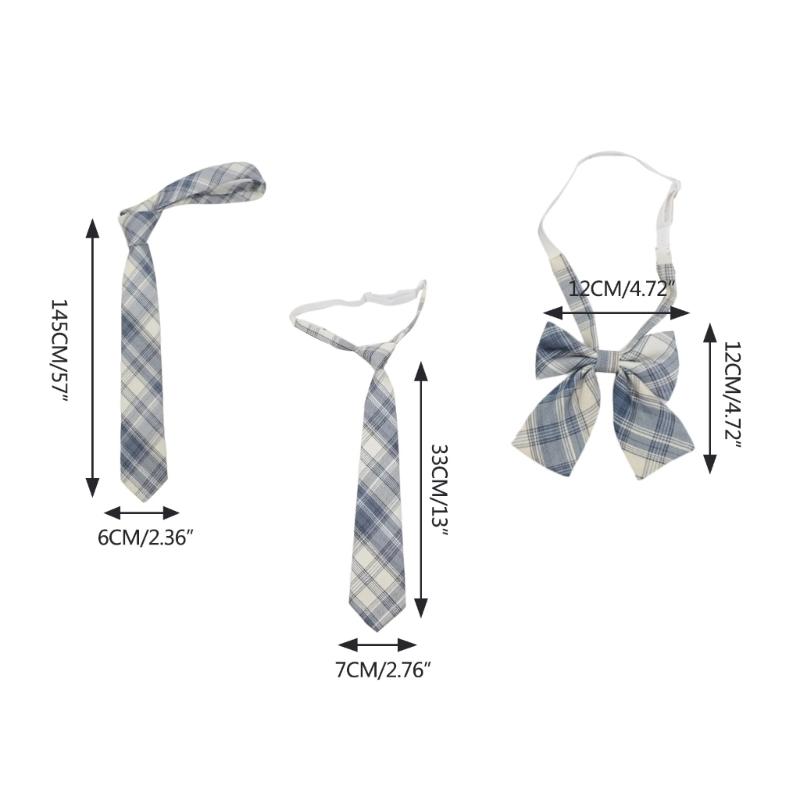 Punk Style JK Necktie Adjustable Neck Tie for Teens Girl School Uniform Bowtie Fashion Animes Costume Tie