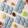Silicone 6Cell Cake Mold Pistachio Pecan Coffee Bean Design For Chocolate Mousse Baking Kitchen Party Reusable Tray