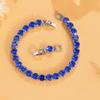 Blue Single Row Full Diamond Bracelet Women'S Personality Exquisite Temperament Light Luxury Jewelry