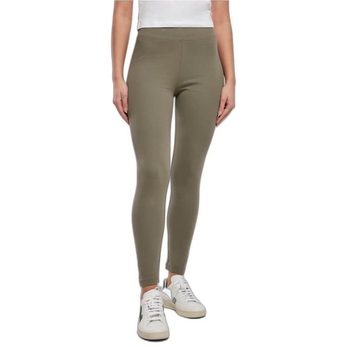 Legging taille haute en jersey femme Urban Classics - olive - XS