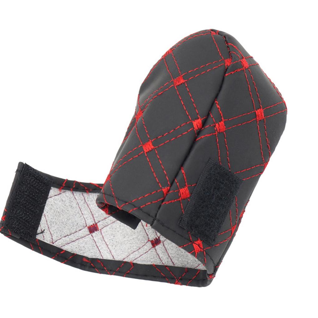 2pcs/set PU Leather Car Hand Brake Gear Shift Cover Handbrake Grips Case Manual Gear Head Shift Knob Shell