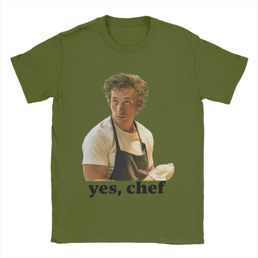 Casual Yes Chef Carmy Berzatto The Bear Tv Show T-Shirts Unisex Cotton T Shirts Short Sleeve Tee Shirt Birthday Present Clothes