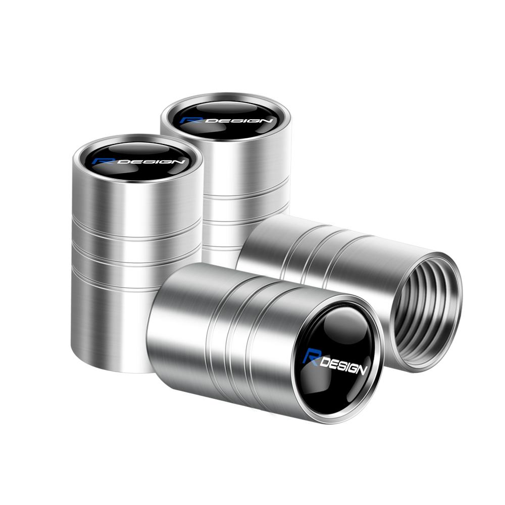 4pcs Metal Wheel Tire Valve Air Stem Cap Covers For Volvo R design xc60 v60 s60 v40 v50 s40 s80 c30 xc40 xc70