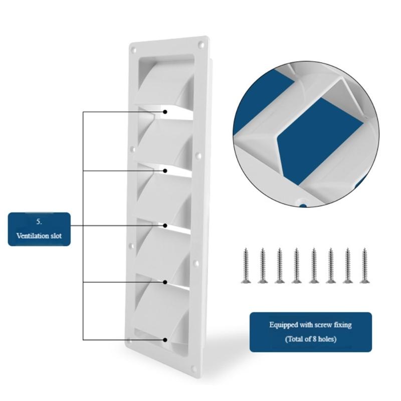 Universal Boat Ventilation System Cover Watertight Construction Ventilation Louver Case Plastic Vent Cover for Boats