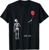 Well Skeleton Holding Balloon Gothic Halloween T-Shirt