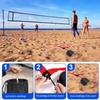 Outdoor Volleyball Boundaries Line with Ground Nails Volleyball Courts Webbing Marker for Sand Outdoor Grass Backyard