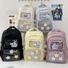 Schoolbag Japanese and Korean Original Transparent Pain Bag Versatile Large Capacity Backpack, Computer Bag, Academy Style, Middle and High School 
