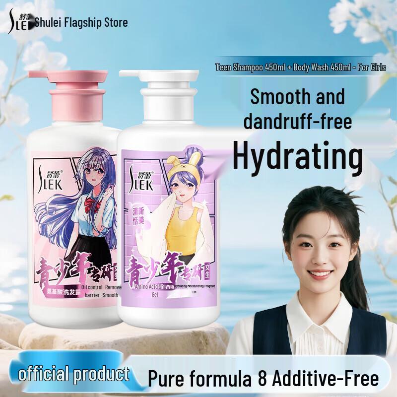 

Slek Anti-Dandruff Oil Control Shampoo & Body Wash Set Shampoo 450ml + Body Wash 450ml