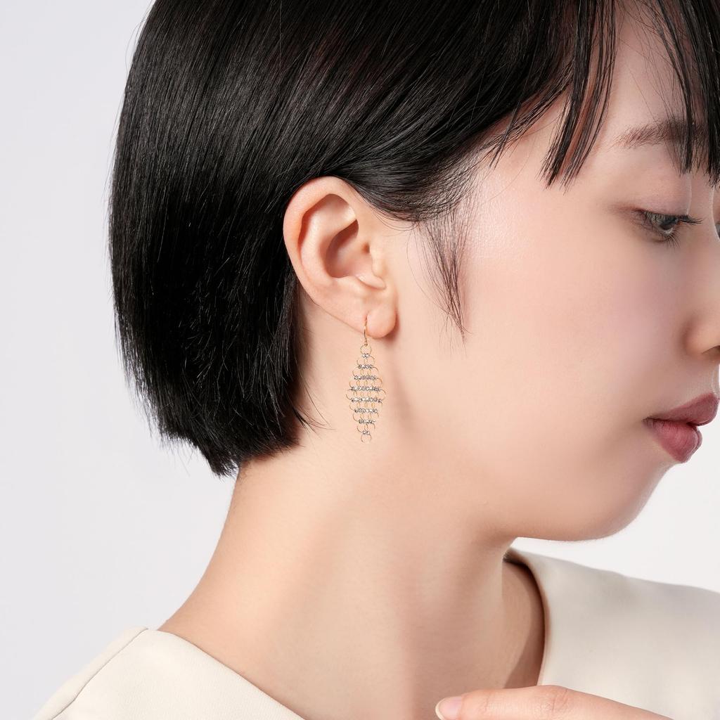 Kuma K10YG Link Earrings KMJA0151 VA [Official] [Vendome Aoyama] [Kengo + MA,YU]