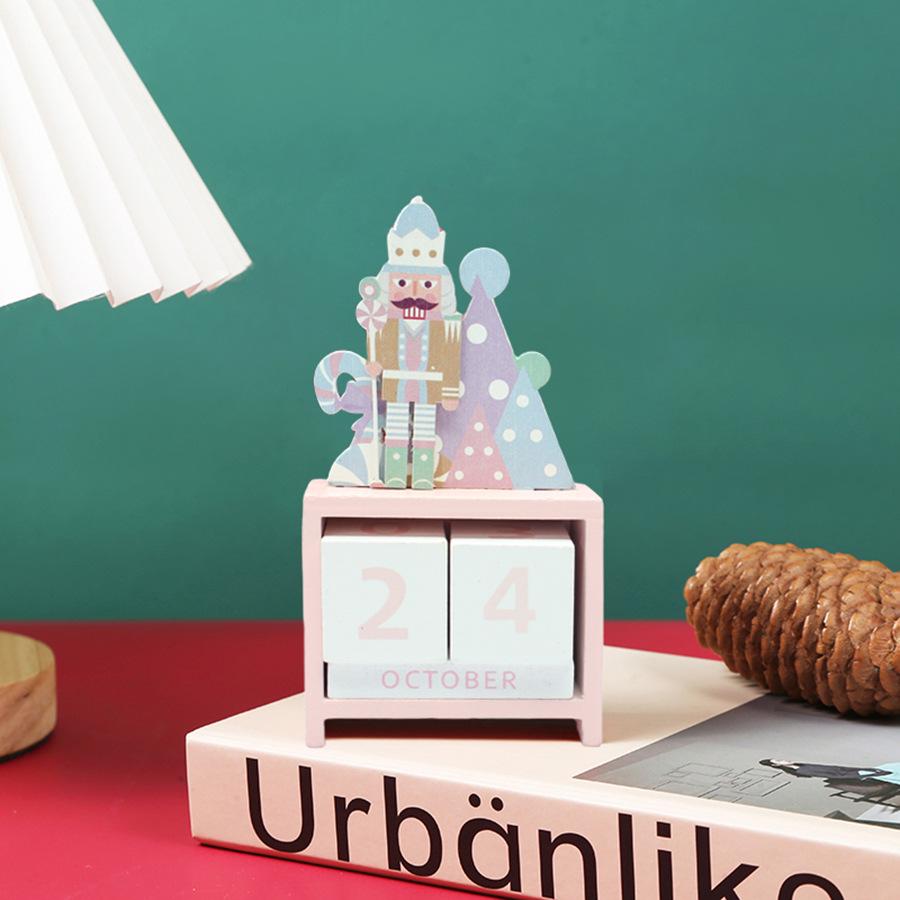 Christmas Countdown Wooden Mini Calendar Ornament – Festive Desktop Decoration & Gift