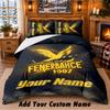 Fenerbahçe FC Pattern Bedding 3Pcs Set Custom Name, Bed Sheet And Pillowcases For Home Bedroom