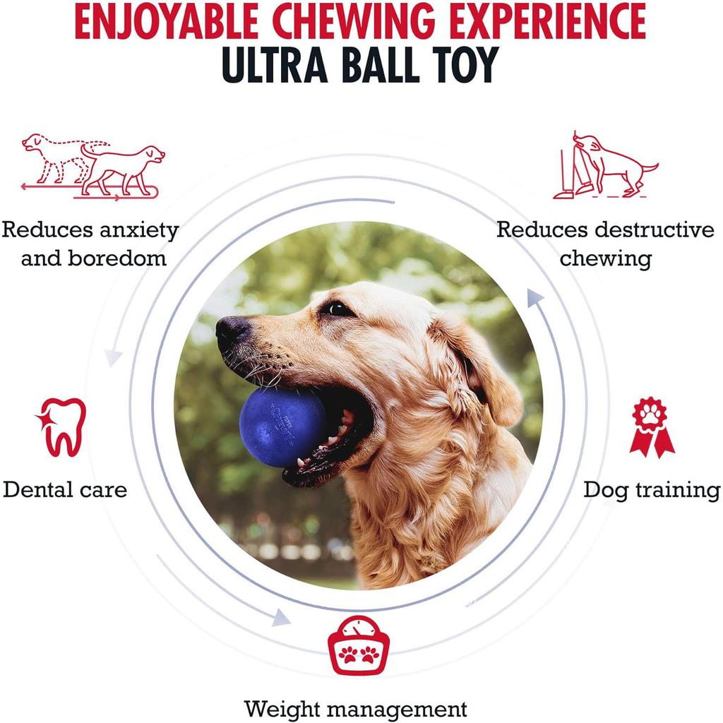 Superkaubare Robuste Hundeball Spielzeug Starkes Naturkautschuk Tolles Apportierspielzeug Langlebiges Kauspielzeug für Aggressive Kauer Getestet für Große Rassen