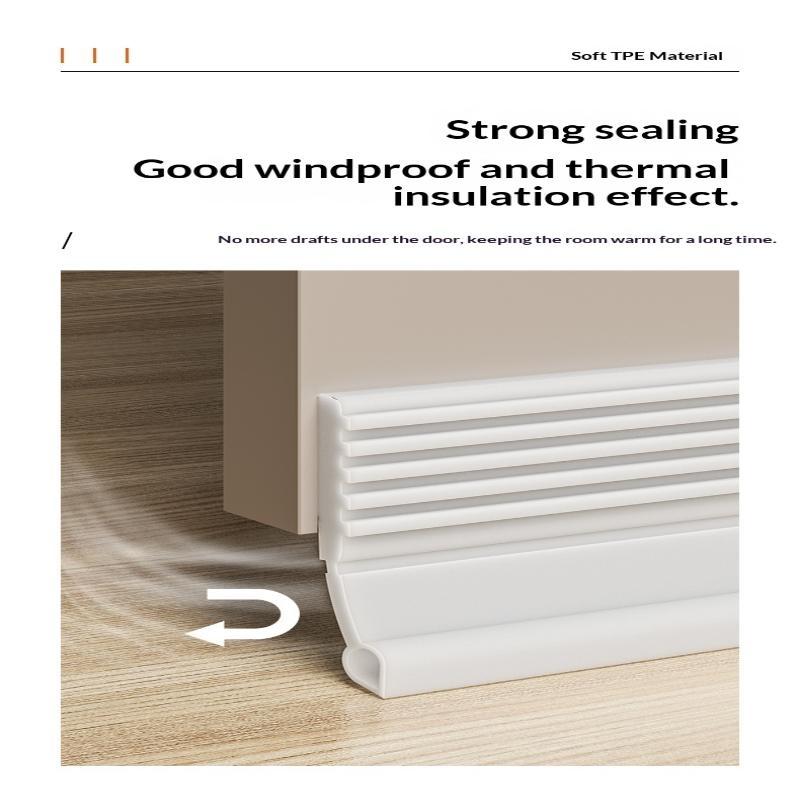 Door Bottom Seal Strip Self Adhesive Weatherproof Dust Proof Noise Reduction Draft Blocker 2.5M for Home Use