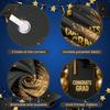 Graduation Background Black Gold Balloons Grad Party Banner Congrats Grad Background Glittery Gold Lettering For Graduation