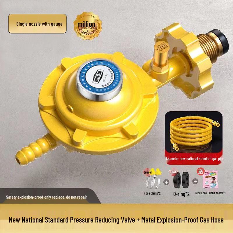 Explosionsgeschütztes 0,6 Druckreduzierventil für Flüssiggasflaschen - Selbstsichernd, Konstanter Druck für Warmwasserbereiter