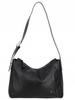 David Jones women's shoulder bag, black eco-leather