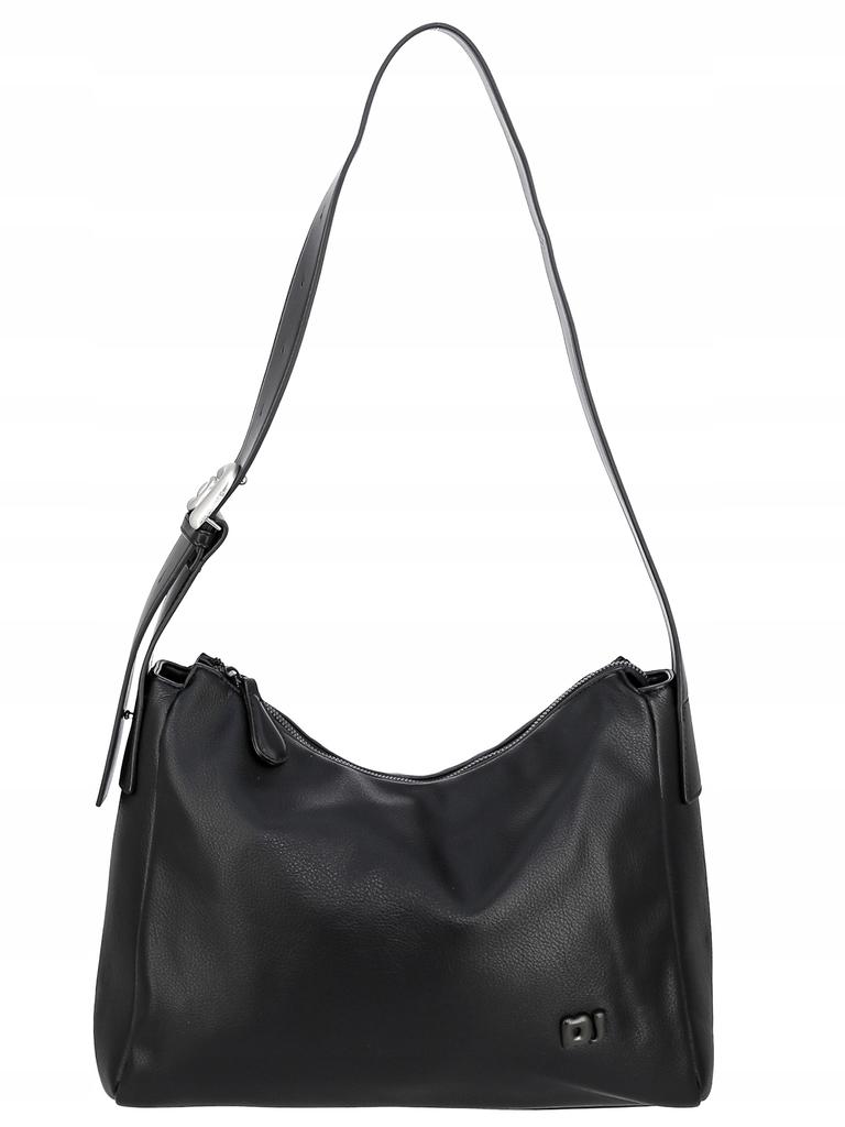 David Jones women's shoulder bag, black eco-leather