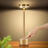 Table Lamp - NETTLIFE - USB-C Rechargeable Model - Dimmable - Wireless - Metal Gold