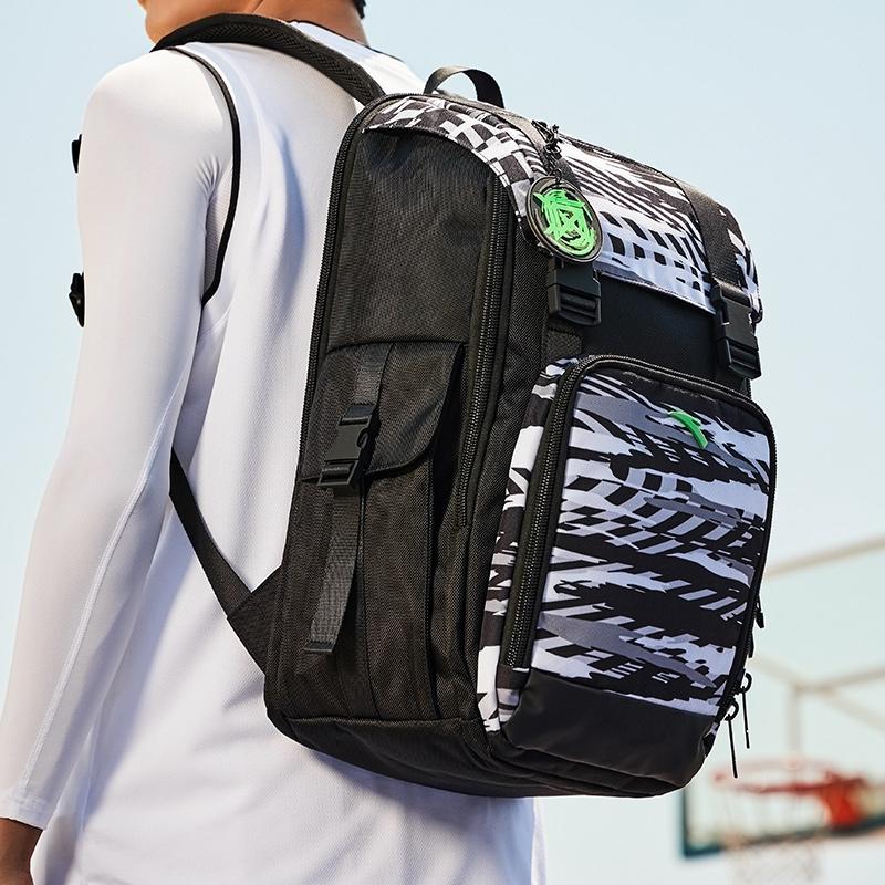 New Anta Basketball Collection Fabric Backpack Regular Men's Black White 192231152-2