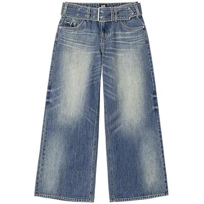 2025 Loose Y2K Detachable Belt Wide-Leg Jeans
