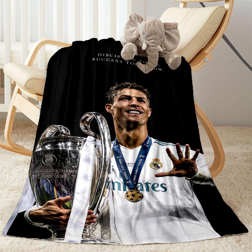 Ronaldo's Legacy Football Blanket Soft Warm Cozy Perfect for Chair Couch Sofa Four Seasons Universal Warmthful Decor