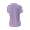 Li Ning Running Series Solid Color Breathable Versatile Short Sleeve T-Shirt Women T-Shirts Aviation-Purple ATSV376-5
