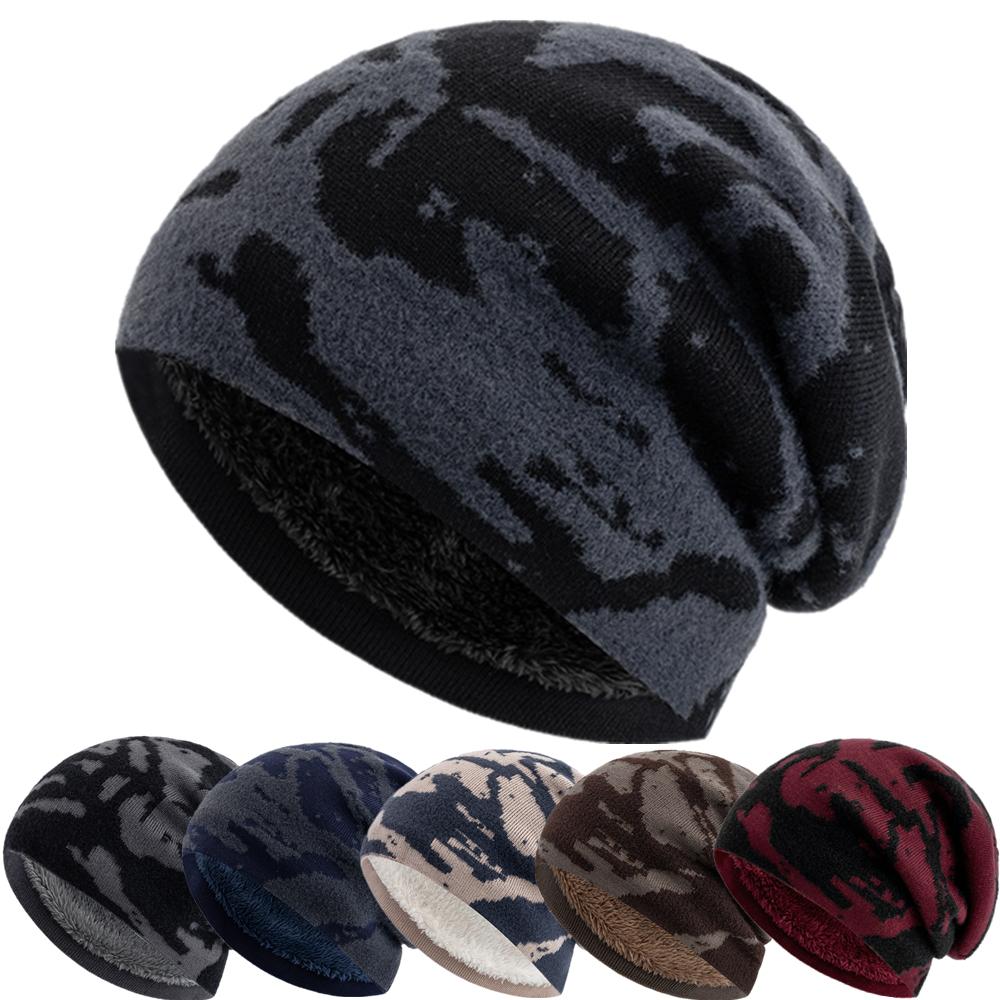 Męski Damski Ciepła Zimowa Czapka Styl Artysty Czapka Beanie Wyściełana Pluszowym Futrem Dandy Zimowe Czapki Dla Mężczyzn Unisex Czapka Dzianinowa
