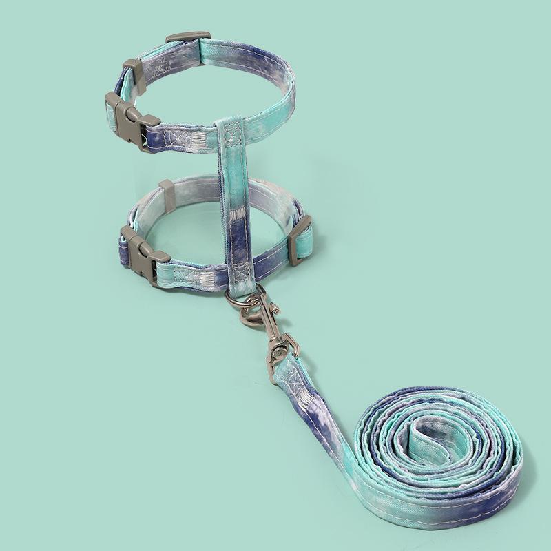 Cat Traction Rope I-shaped Gradual Change Chest Strap Adjustable Anti-break Free Cat Pet Traction Rope Chain