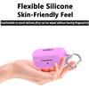 SKPY Premium Silicone Anti-Fall Protective Case Compatible with EarFun Free Pro 3 with Carabiner Protective Cover for Boys Girls Womens Mens