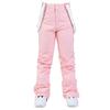 Youth Windproof and Waterproof Removable Elastic Waist Ski Pants, Unisex Winter Thickened Warm Pants