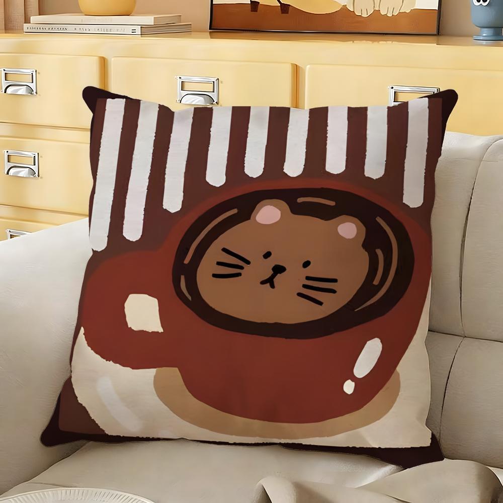 Sweet Chocolate Cube Block Cushion Cover Soft Durable Reversible Pillow Cover Home Car MultiScene Daily Comfort Pillowcase