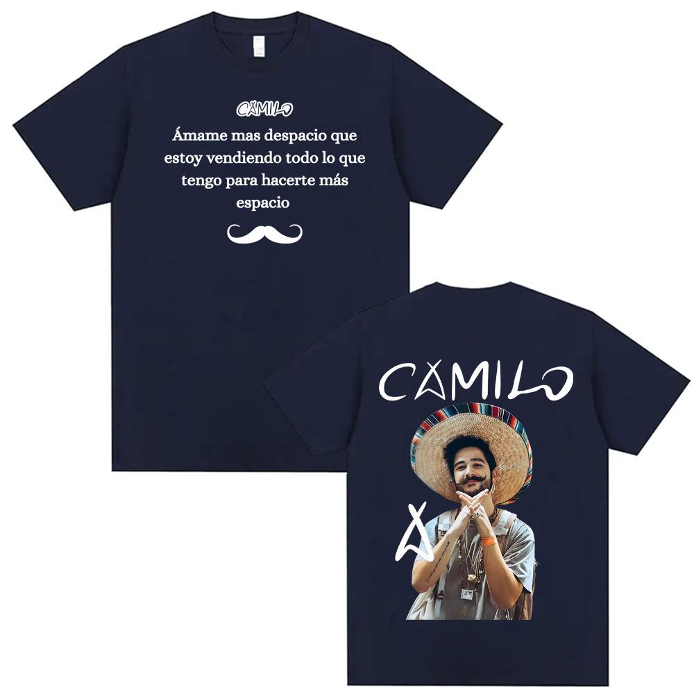 Singer Camilo Tribu Album Tour 2025 Merch T-shirts Men Women High Quality Vintage 90s T Shirt Man Harajuku Casual Summer T-shirt