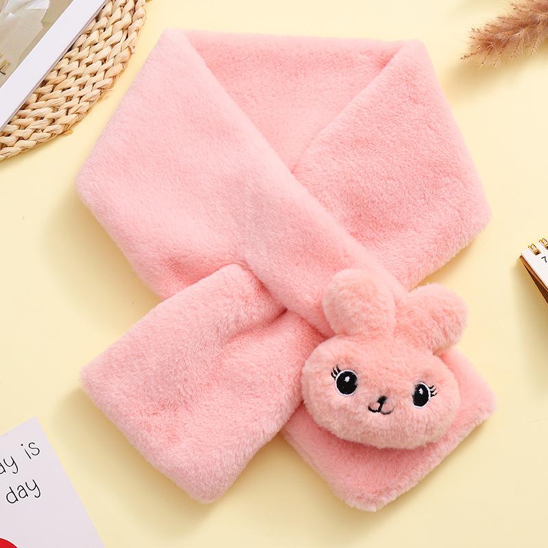 Children Scarf Kids Winter Faux Fur Neckerchief Autumn Boys Girls Warmer Neck Scarf Soft Cartoon Children´S Scarves New 1-13Y