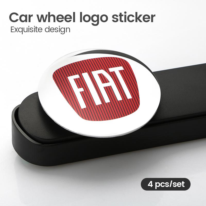 4pcs 56mm 60mm Car Wheel Center Hub Cover Cap Sticker For FIAT Abarth 500 Grande Stilo Punto Astra Freemont Bravo Accessories